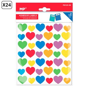 Pack 24 unités étiquettes adhésives personnalisables décorées designs.