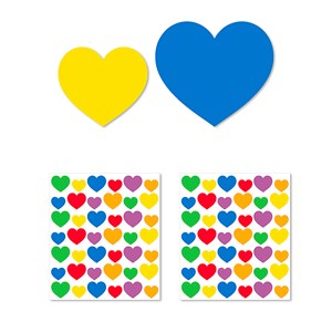 Pack 24 unités étiquettes adhésives personnalisables décorées designs.