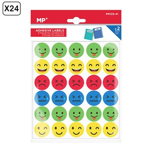 Pack 24 unités étiquettes adhésives personnalisables décorées design.