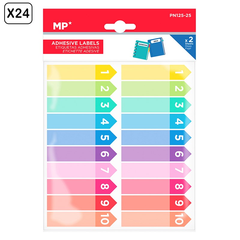 Pack 24 unités étiquettes adhésives personnalisables décorées design.