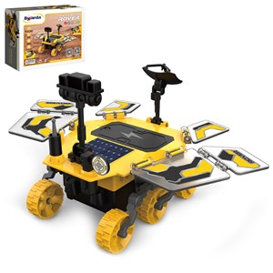 Rover de mars à construire. 46 pièces. Fonctionnement solaire et par batterie.