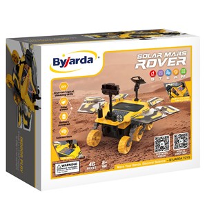 Rover de mars à construire. 46 pièces. Fonctionnement solaire et par batterie.