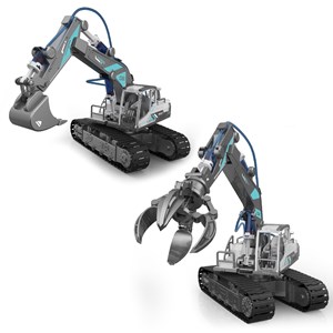 Machinerie hydraulique 6 en 1 pour construire. 223 pièces.