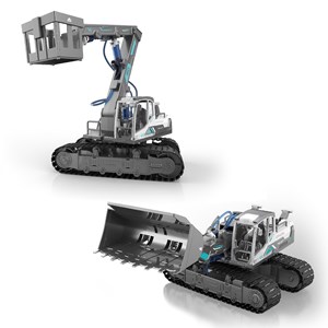 Machinerie hydraulique 6 en 1 pour construire. 223 pièces.