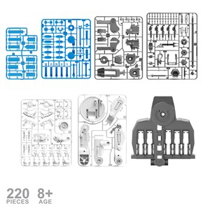 Manipulateur hydraulique 3 en 1 pour construire. 220 pièces.