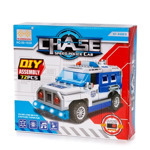 Véhicule d'assaut de police, avec lumières et effets sonores.