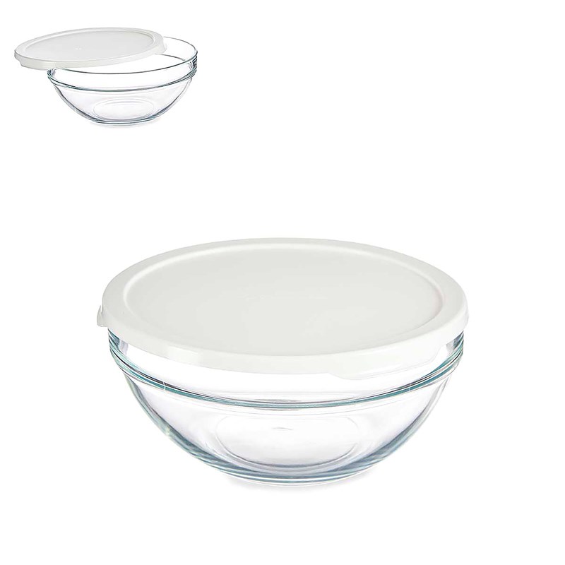 Boîte à lunch ronde avec couvercle 1700 ml.