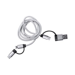 Câble chargeur connexion micro usb, type c et lightning 5v cc 2.4a
