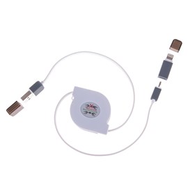 Câble enroulable 2 en 1