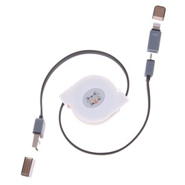 Câble enroulable 2 en 1