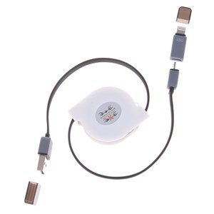 Câble enroulable 2 en 1