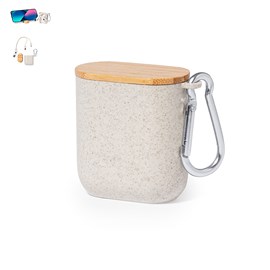 Câble chargeur triple avec boîtier en paille de blé : micro usb, type c.