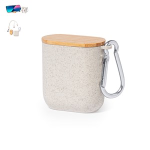 Câble chargeur triple avec boîtier en paille de blé : micro usb, type c.