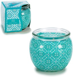 Bougie parfumée dans un pot en verre parfum lin frais.