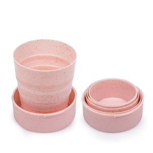 Gobelet pliable en fibres naturelles 130ml. Fabriqué en paille de blé.