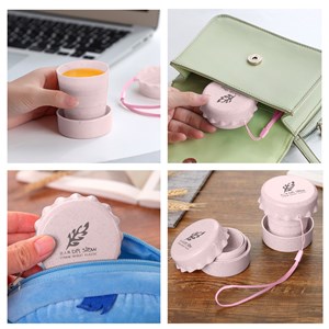 Gobelet pliable en fibres naturelles 130ml. Fabriqué en paille de blé.