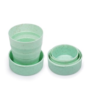 Gobelet pliable en fibres naturelles 130ml. Fabriqué en canne de blé.