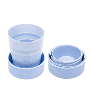 Gobelet pliable en fibres naturelles 130ml. Fabriqué en paille de blé.