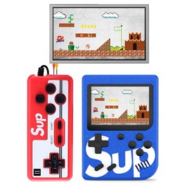 Console rétro de jeux vidéo avec écran et 400 jeux inclus. Inclut un contrôleur.