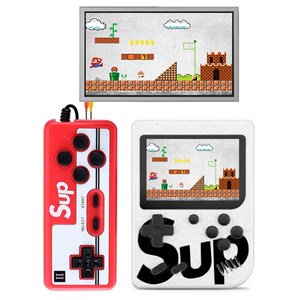 Console rétro de jeux vidéo avec écran et 400 jeux inclus.