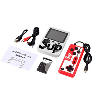 Console rétro de jeux vidéo avec écran et 400 jeux inclus.