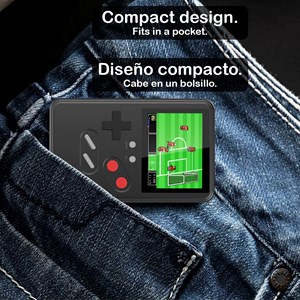 Console portable avec 500 jeux classiques préinstallés.