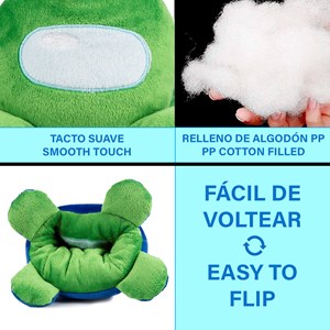 Peluche réversible among us avec 2 faces, de 16 cm.