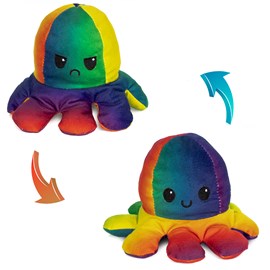 Poulpe réversible paul émoticône 20cms.