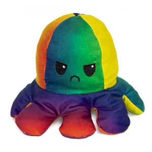 Poulpe réversible paul émoticône 20cms.