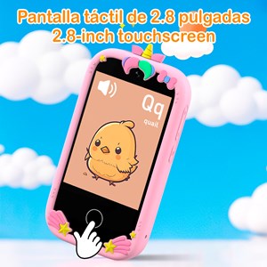 Téléphone pour enfants avec 18 jeux et apprentissage en anglais.
