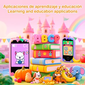 Téléphone enfant avec 18 jeux et apprentissage en anglais.