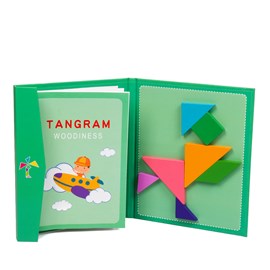 Livre avec tangram magnétique de macarone. Comprend de multiples défis.