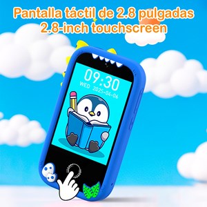 Téléphone pour enfants avec 18 jeux et apprentissage en anglais.