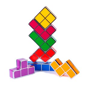 Lampe rétro tetris led multicolore. Assemblez les pièces et elles s'illumineront