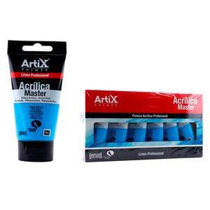 Pack 6 uds. Peinture acrylique expert 75 ml bleu ciel