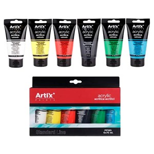Peinture acrylique 6 tubes 75 ml