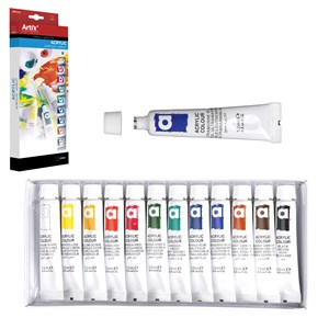 Peinture acrylique 12 tubes