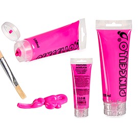 Tube de peinture acrylique 120ml magenta
