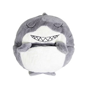 Sac de couchage convertible en oreiller, pour enfants, tiburón. Toucher peluche.