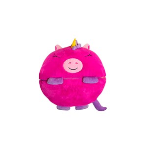 Sac de couchage convertible en coussin, pour enfants, licorne rose.