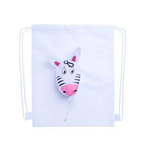 Sac à cordes kissa pliable pour enfant, en polyester 190t. Pliage compact.