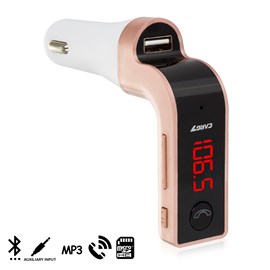 Kit 4 en 1 avec mains libres bluetooth et émetteur fm pour voiture