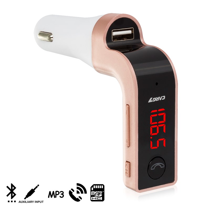 Kit 4 en 1 avec mains libres bluetooth et émetteur fm pour voiture