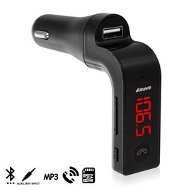 Kit 4 en 1 avec mains libres bluetooth et émetteur fm pour voiture