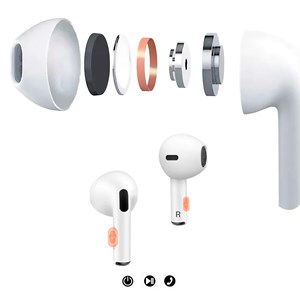 Casque tws r6, bluetooth 5.2. Contrôle tactile de la lecture musicale.