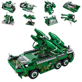 Véhicule lance-missiles de champ 8 en 1, avec 681 pièces. Construisez 8 modèles.