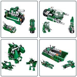 Véhicule lance-missiles de champ 8 en 1, avec 681 pièces. Construisez 8 modèles.