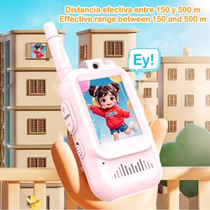 Walkie-talkie pour enfants avec intercom avec vidéo et 4 modes d'affichage.