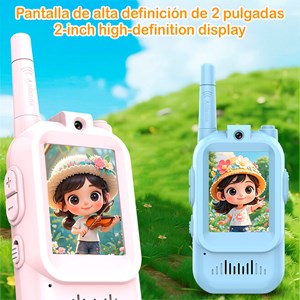 Walkie-talkie pour enfants avec intercom avec vidéo et 4 modes d'affichage.