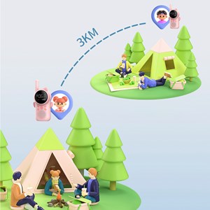 Talkies-walkies pour enfants d25, 1-3 km, écran couleur 1,5''.